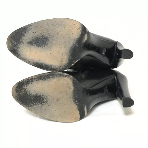 100% Authentic LOUIS VUITTON Black Women's Boots Monogram Mini Canvas Leather - Picture 4 of 9